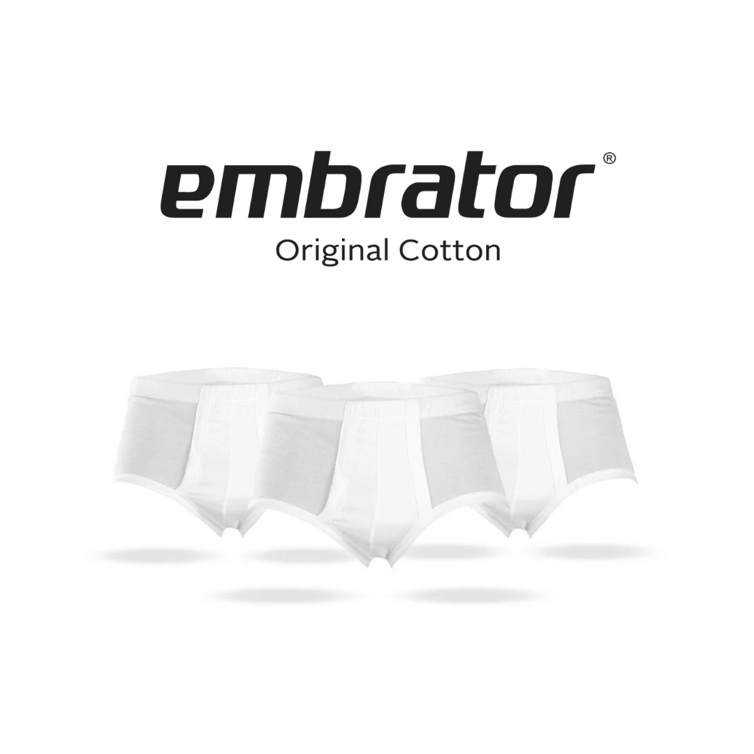 Embrator® Men’s Classic Premium 100% Cotton White Slip