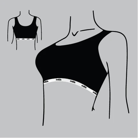 Milk® Sports Bra "Non Padded" Wide Strap