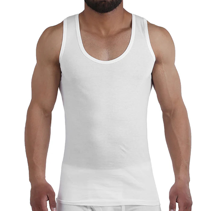 Embrator® Men Cut Sleeves Undershirt White (100% Cotton)