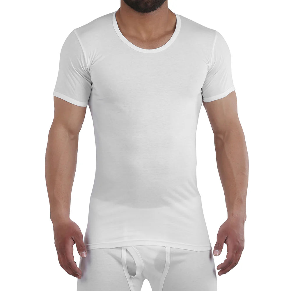 Embrator® Men Half Sleeves Undershirt White (100% Cotton)