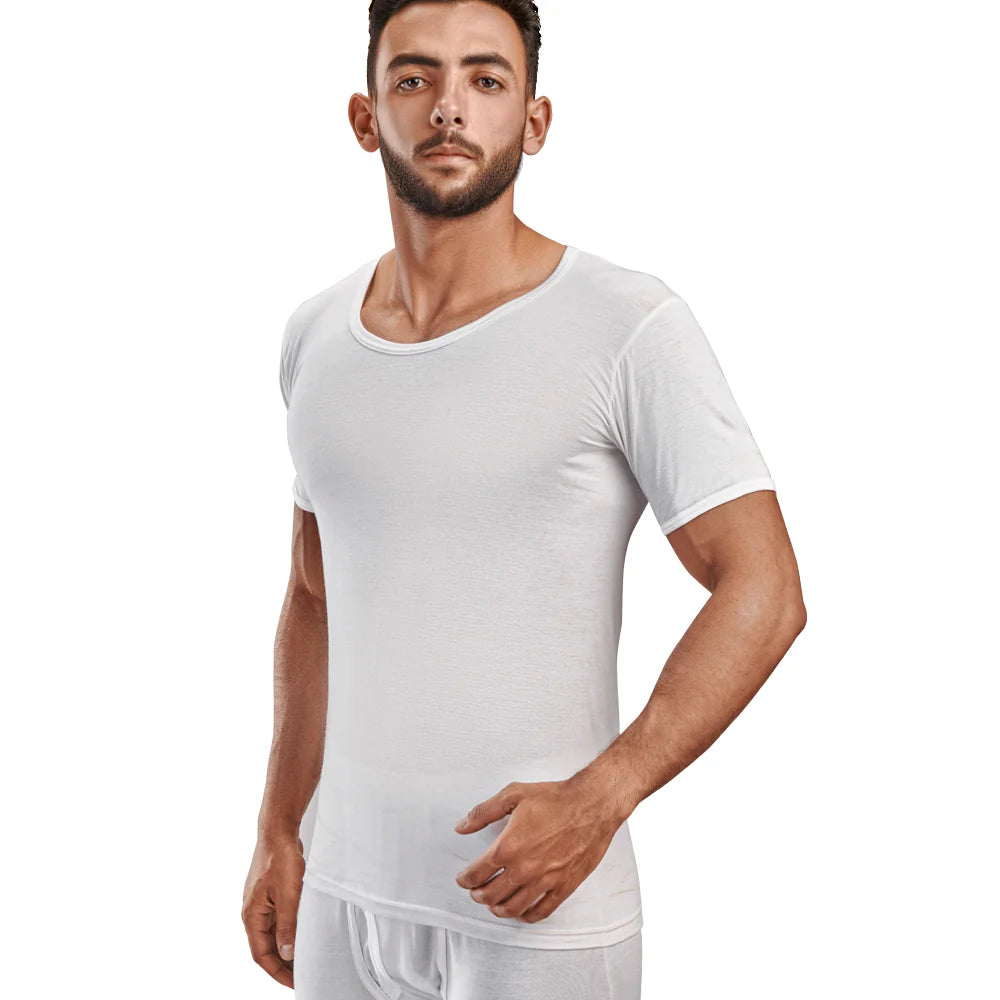 Embrator® Men Half Sleeves Undershirt White (100% Cotton)