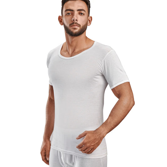Embrator® Men Half Sleeves Undershirt White (100% Cotton)
