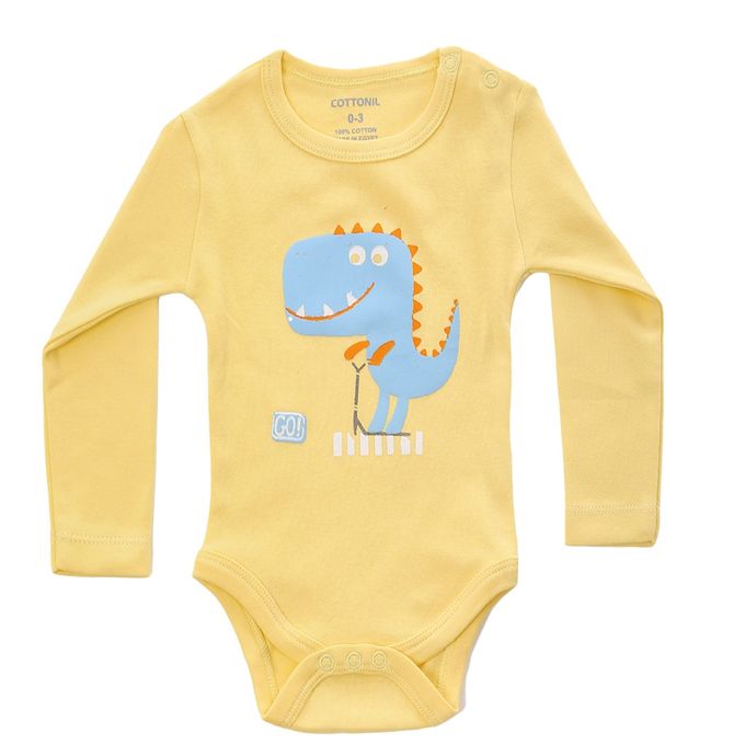 Cottonil® Baby Long Sleeves Printed 3-Pack Onesies