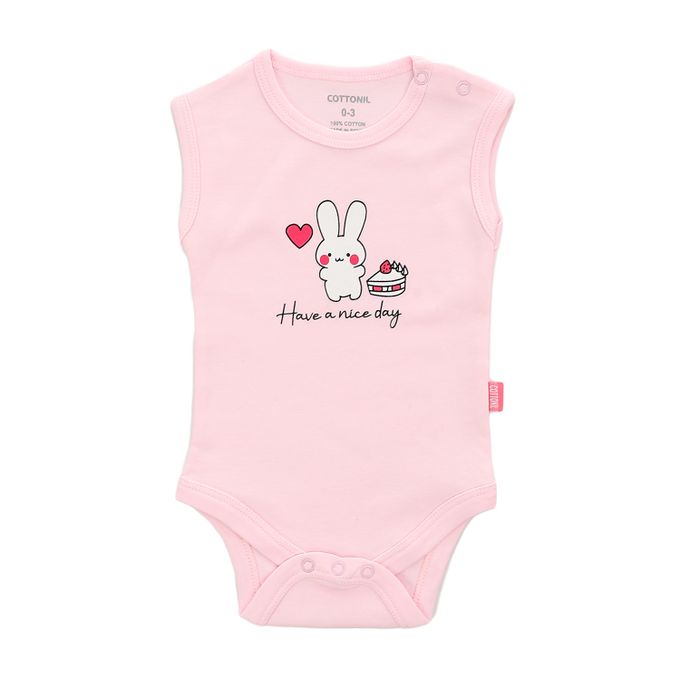 Cottonil® Baby Cut Sleeves Printed 3-Pack Onesies