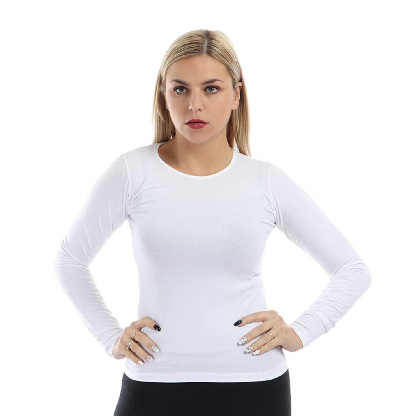 Cottonil® Women Crew Neck Long Sleeves Top