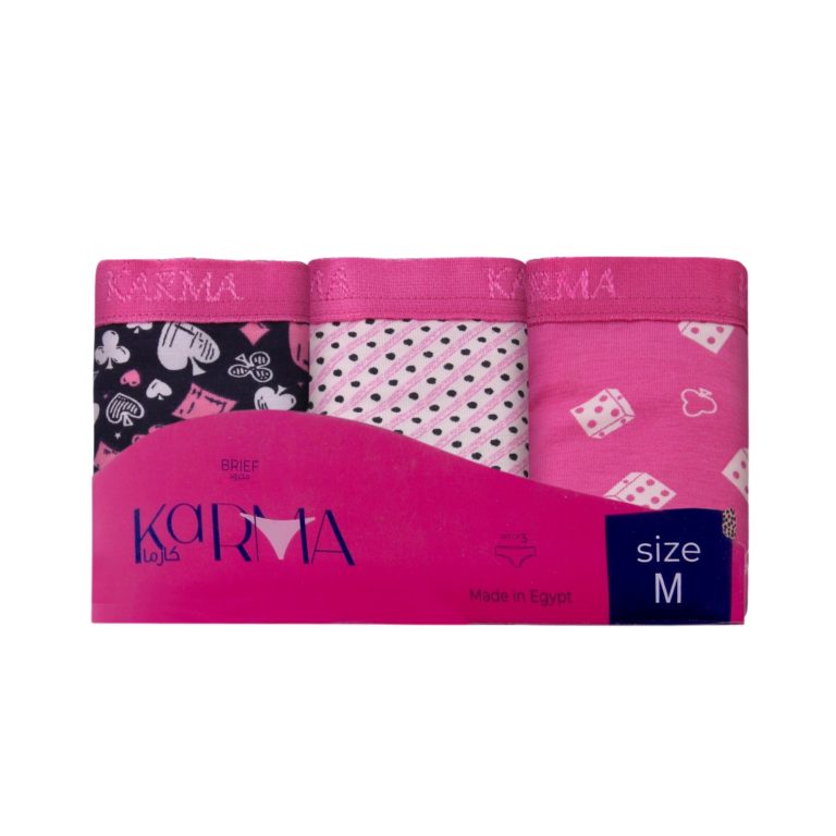 Karma® Women Briefs (Thin Waistband) 3-Pack Printed Designs
