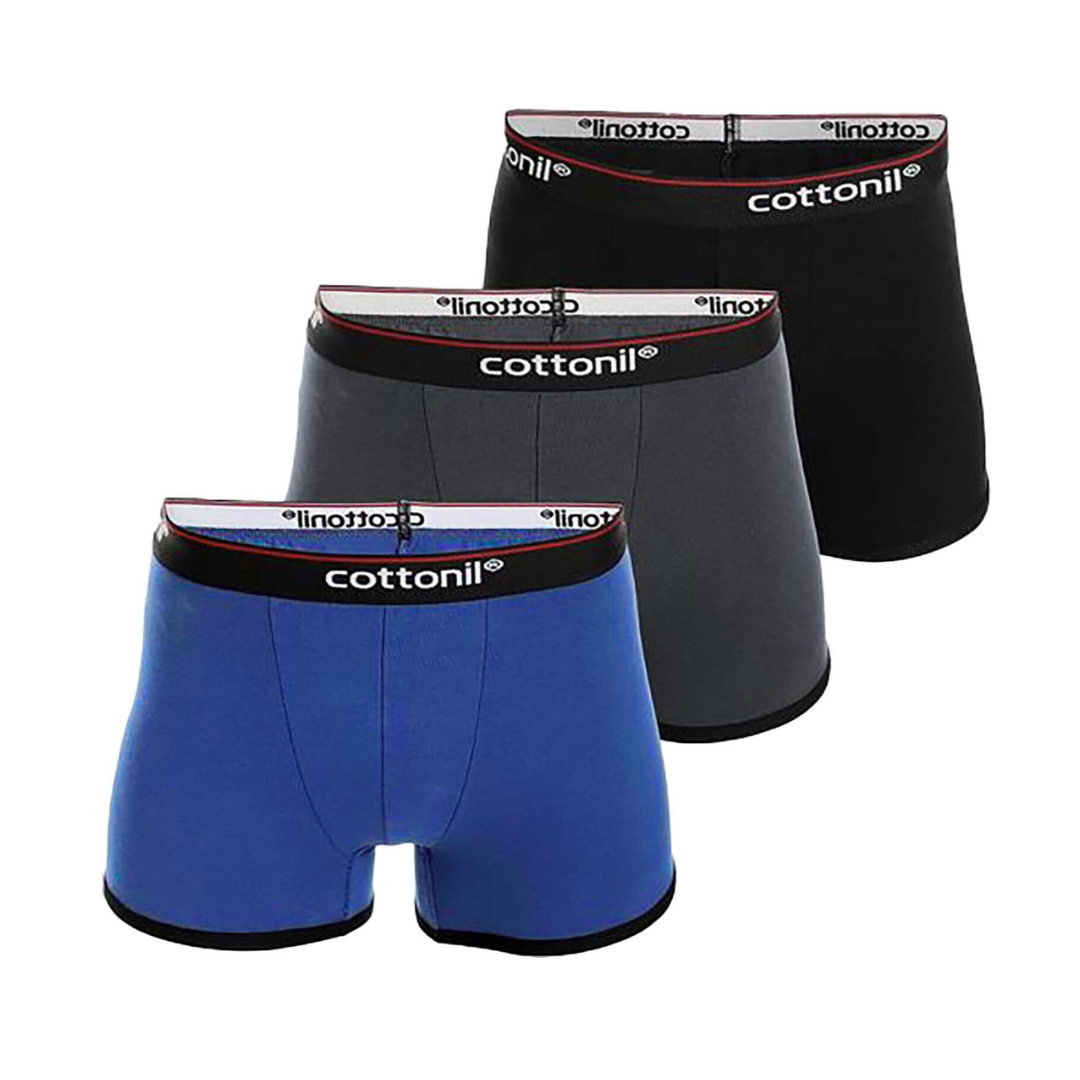 Cottonil® Everyday Men 3-Pack Basic Colored Boxer Briefs
