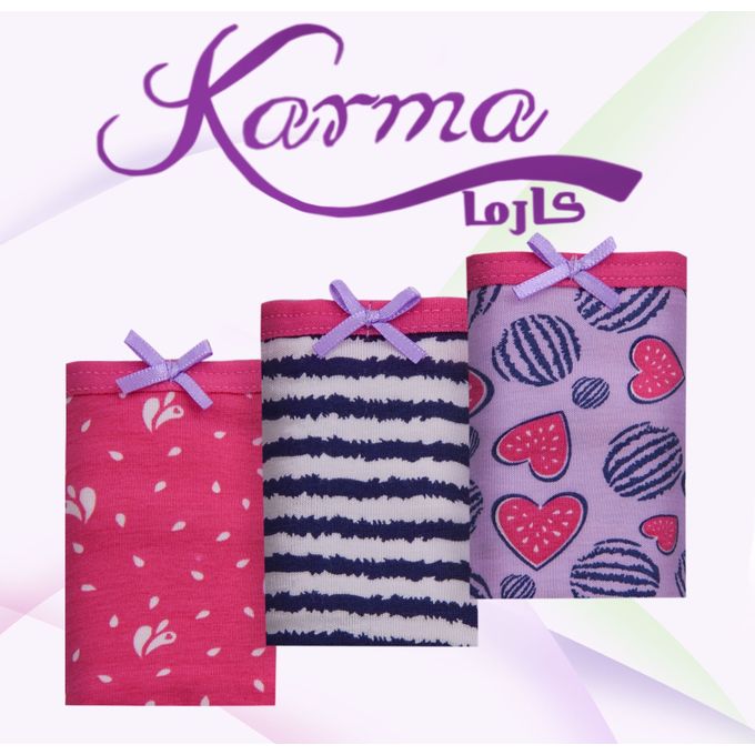 Karma® Women Briefs (Thin Waistband) 3-Pack Printed Designs