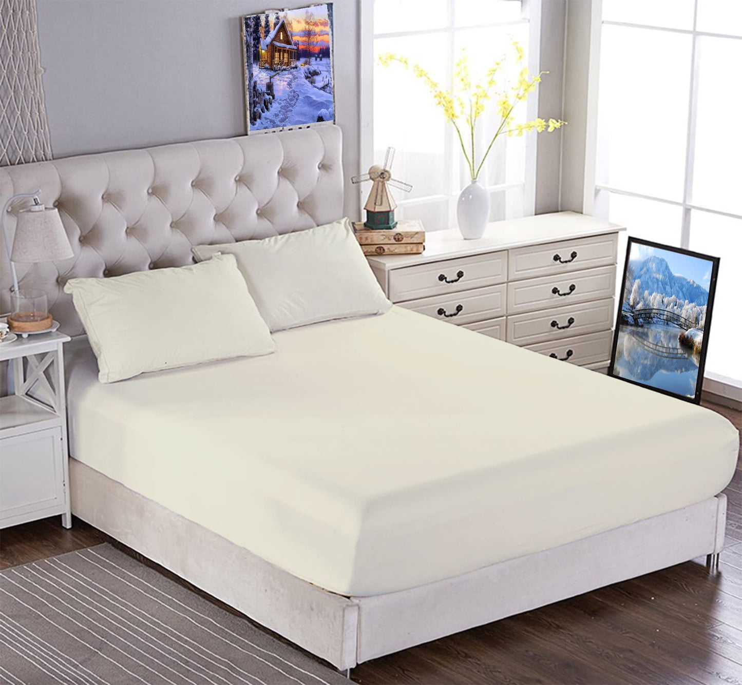 Comfy® Deluxe Microfiber Fitted Bed Sheets 3-Pieces Set - 120 cm