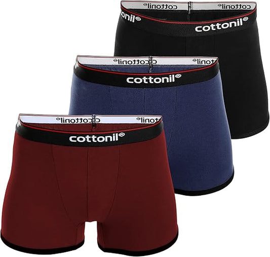Cottonil® Everyday Men 3-Pack Basic Colored Boxer Briefs