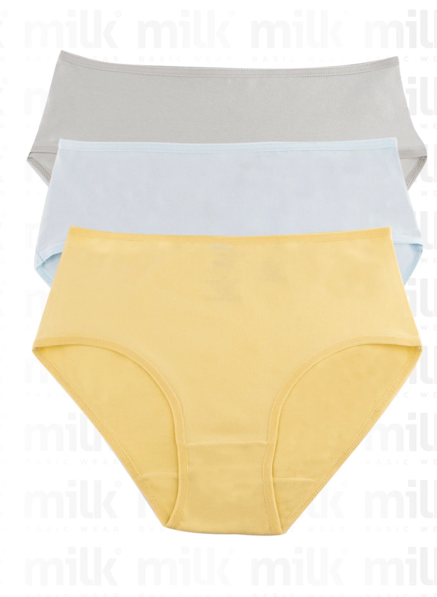 Milk® Women Midi 3-Pack Basic Solid Colors