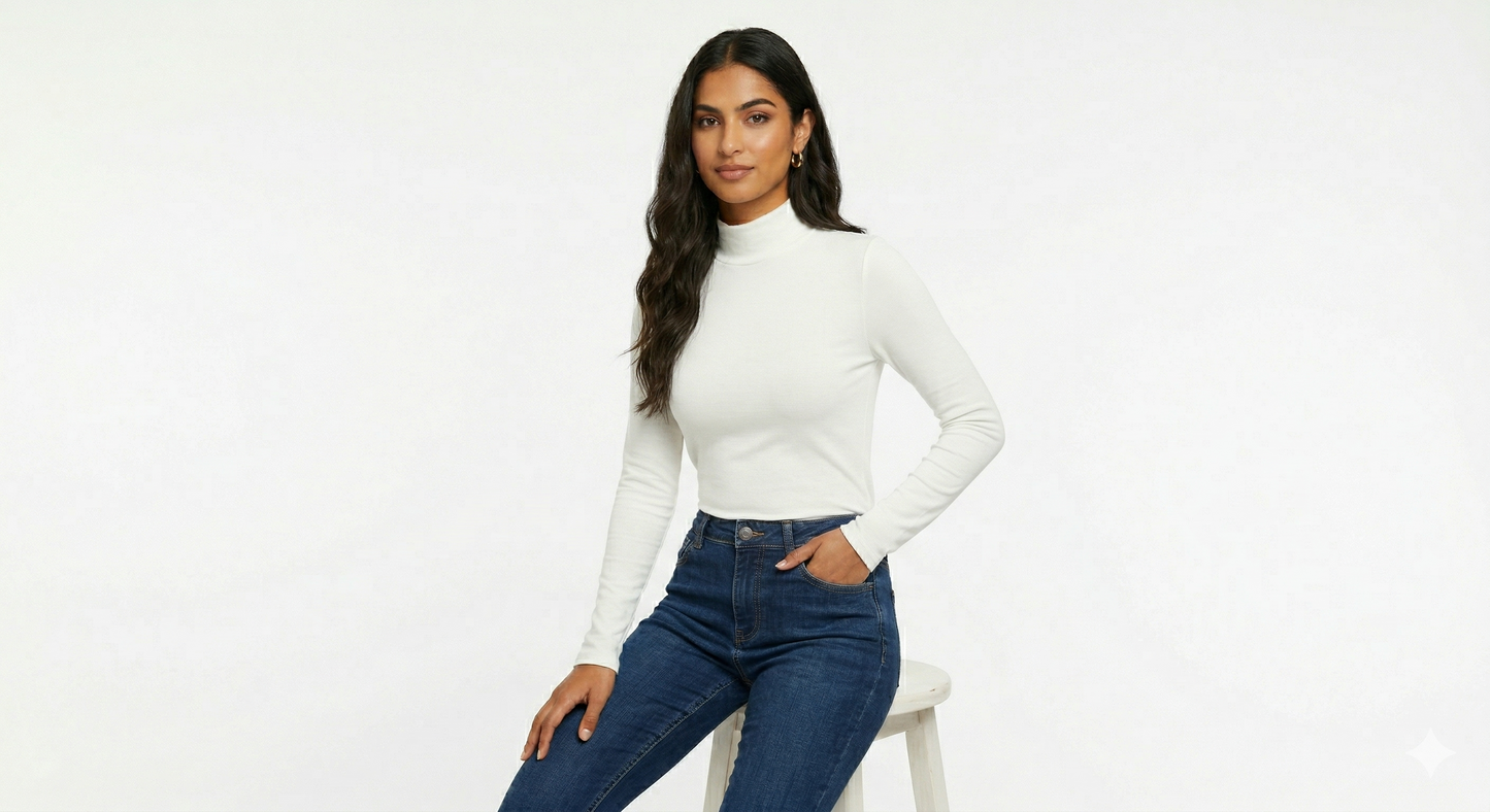 Karma® Women "High" Neck Long Sleeves Top