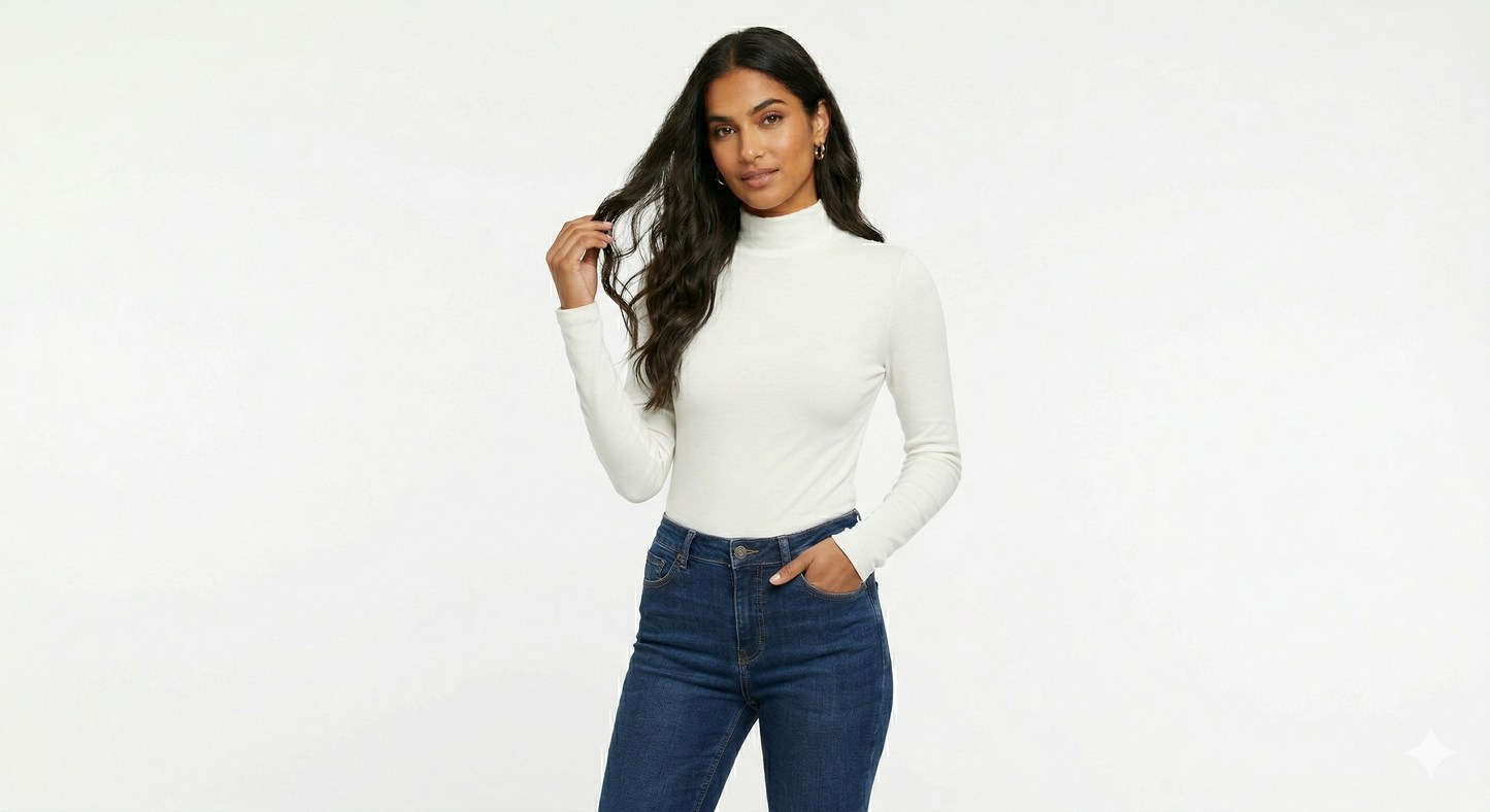 Karma® Women "High" Neck Long Sleeves Top