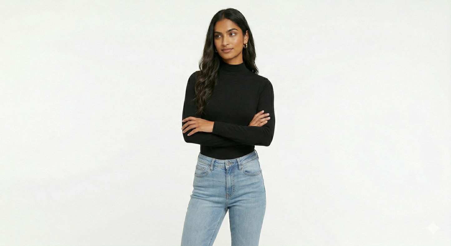 Karma® Women "High" Neck Long Sleeves Top