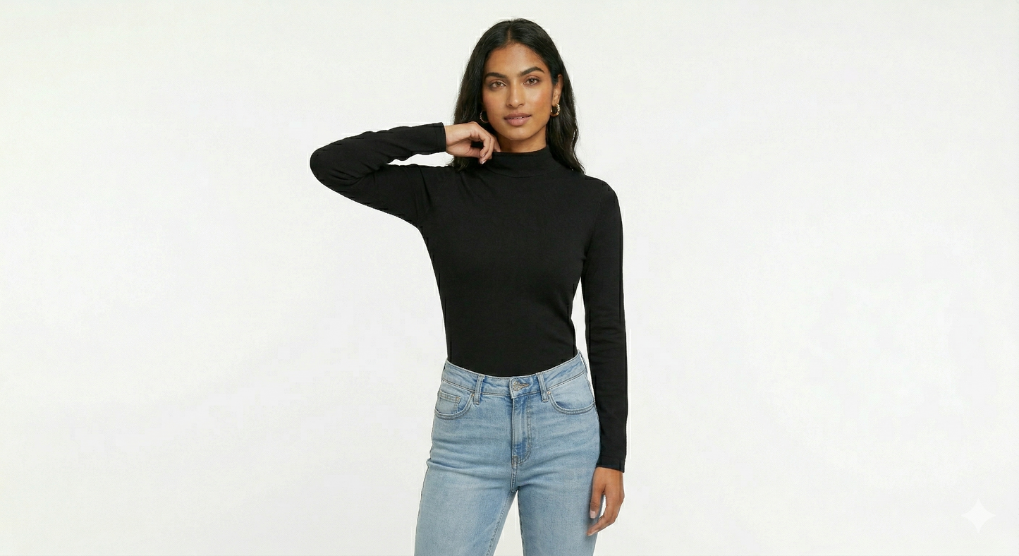 Karma® Women "High" Neck Long Sleeves Top