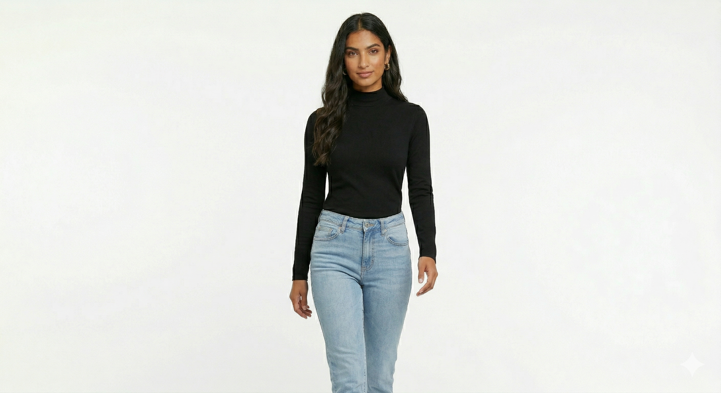 Karma® Women "High" Neck Long Sleeves Top