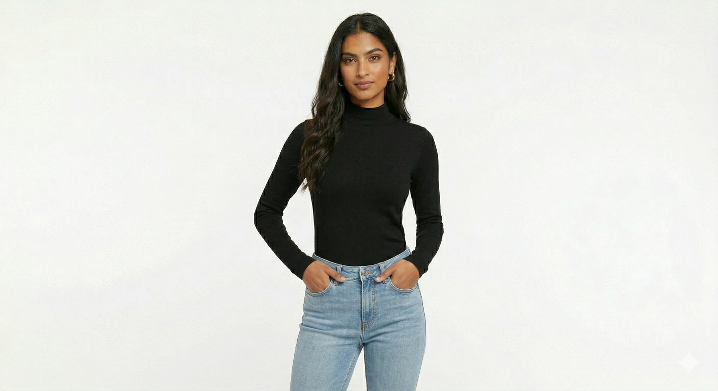 Karma® Women "High" Neck Long Sleeves Top