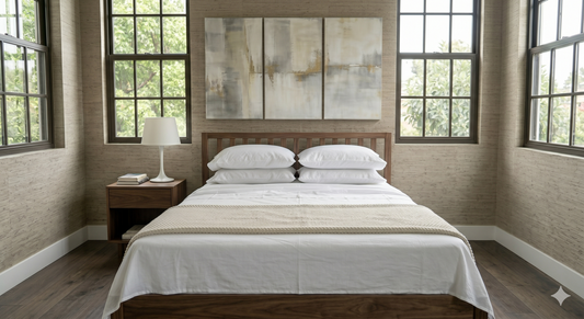 Deluxe PERCAL Cottn Flat Bed Sheets Set (5 Pieces )