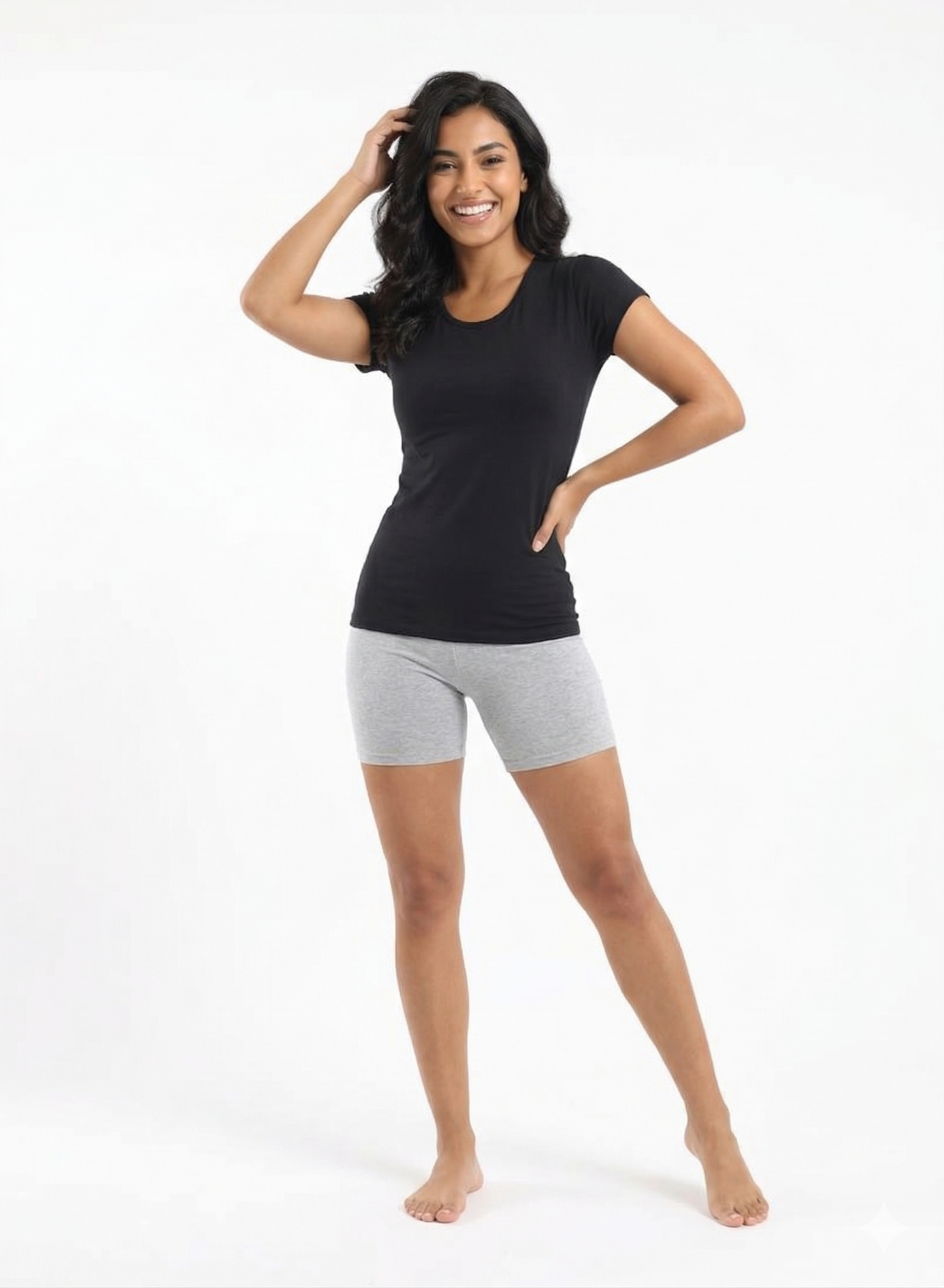 Kalia® Women "Crew Neck" Half Sleeves Top