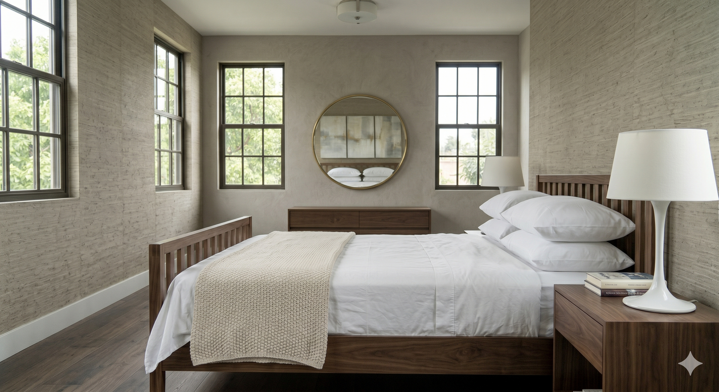Deluxe PERCAL Cottn Flat Bed Sheets Set (5 Pieces )
