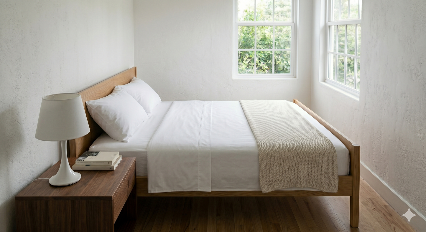 Deluxe PERCAL Cottn Flat Bed Sheets Set (5 Pieces )