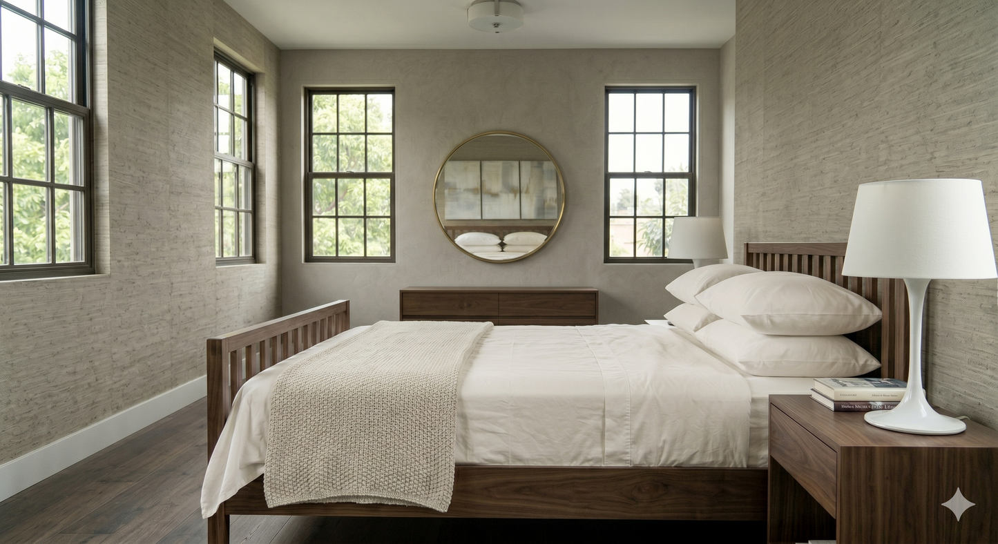 Deluxe PERCAL Cottn Flat Bed Sheets Set (5 Pieces )