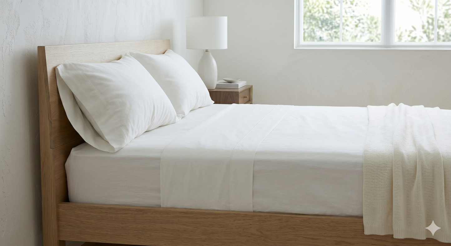 Deluxe PERCAL Cottn Flat Bed Sheets Set (5 Pieces )