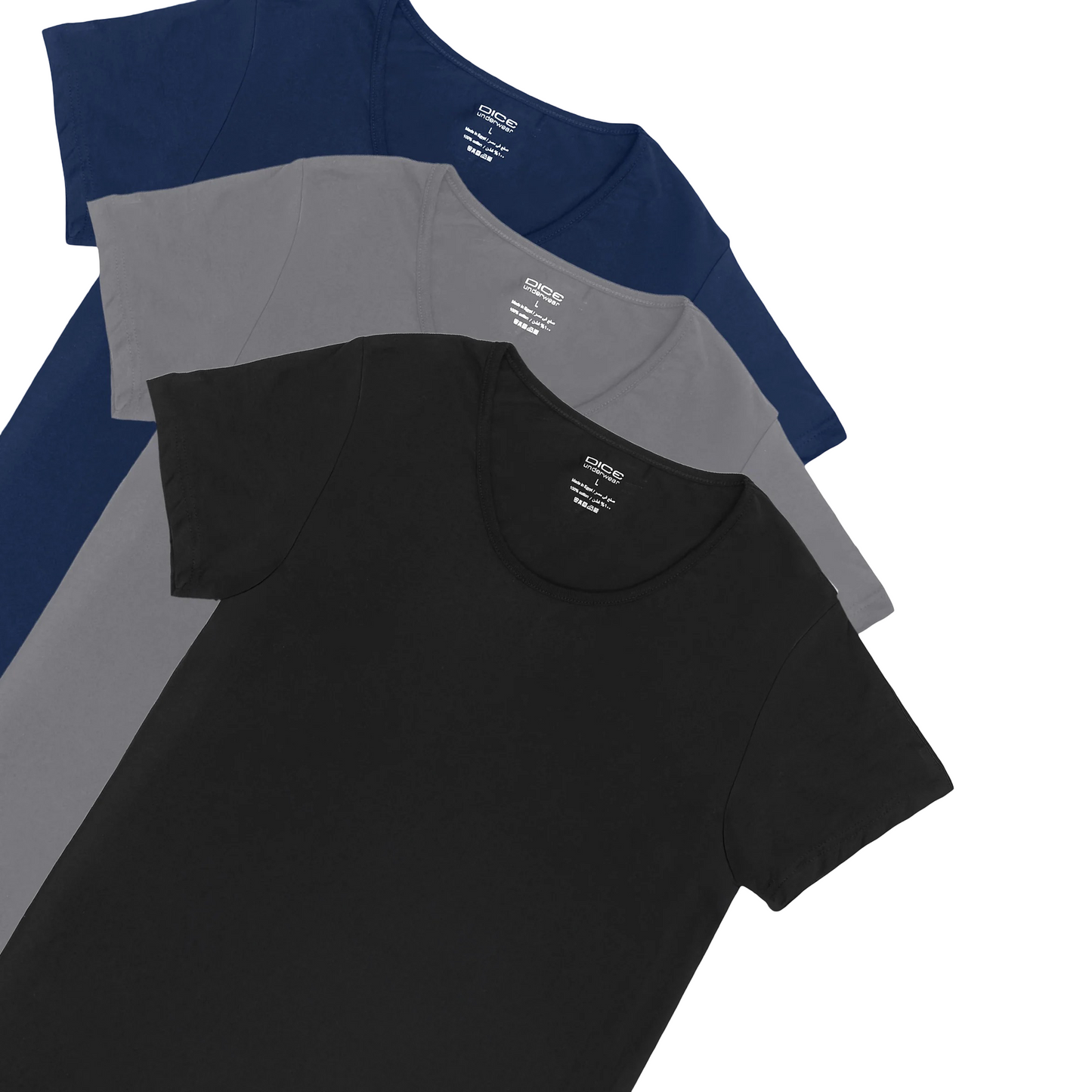 Dice® Men Half Sleeves Colored Undershirt (100% Cotton)