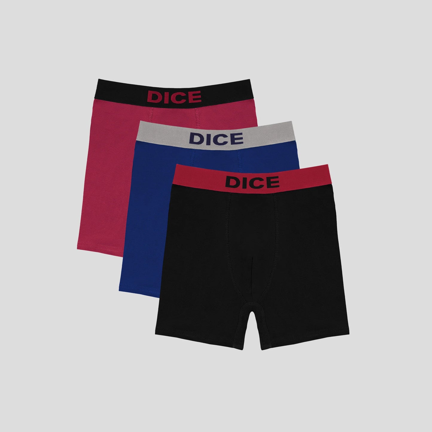 Dice Men Boxer Long Pack of 3 Different Colors