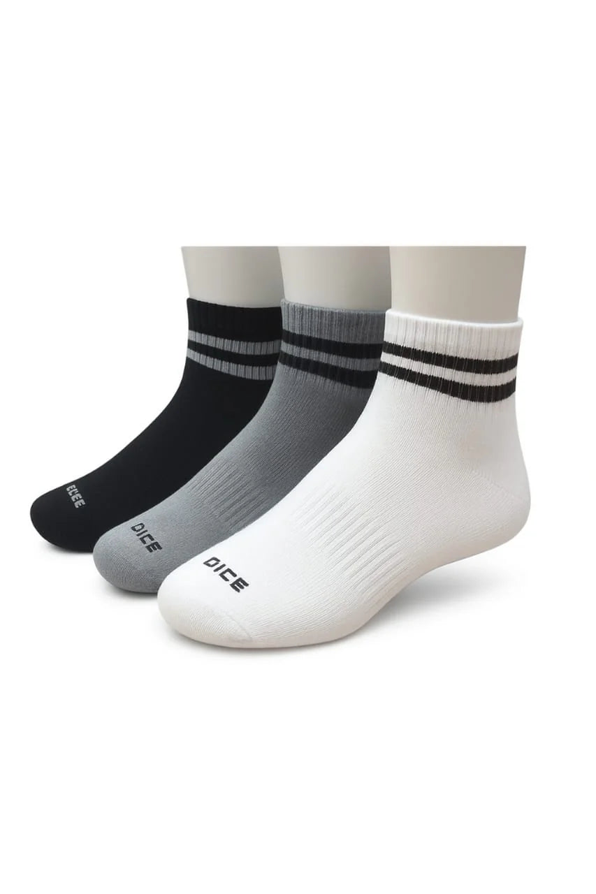 Dice® Quarter High Cut 3-Pack Socks