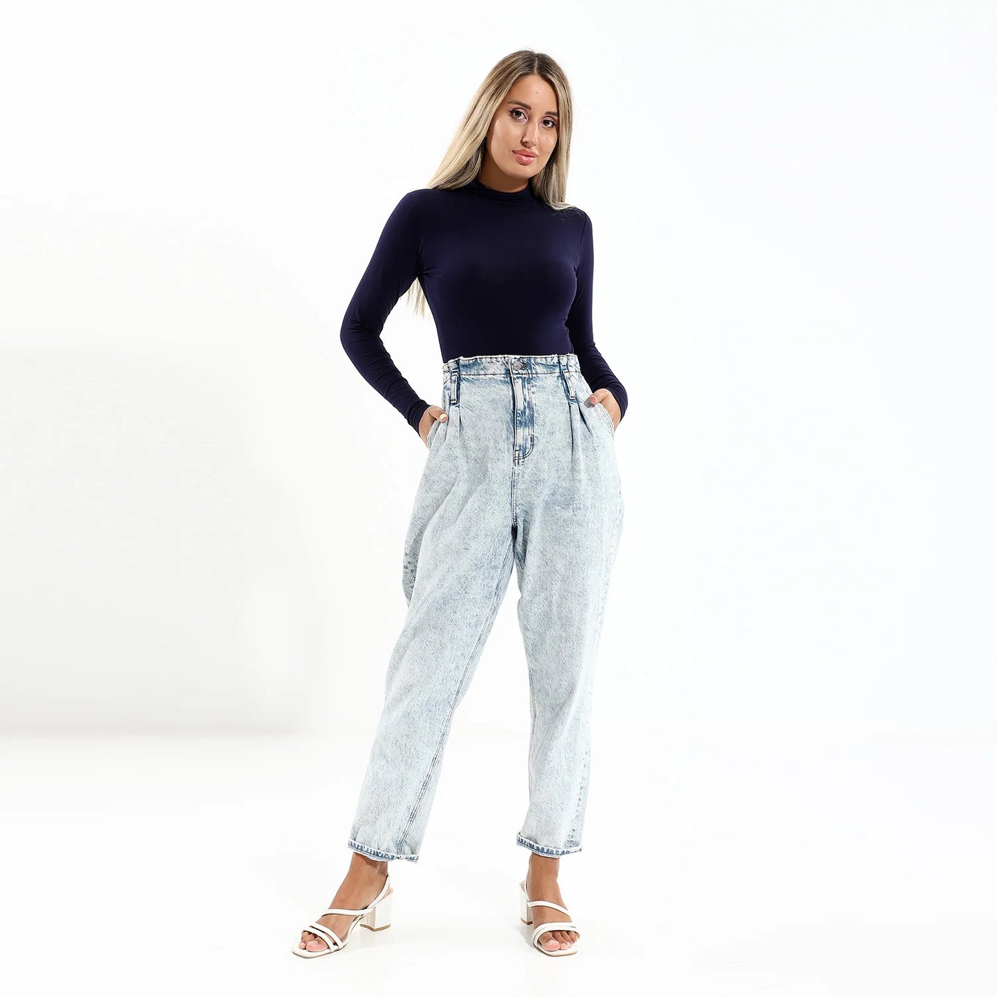 Cottonil® Women High Neck Long Sleeves Top