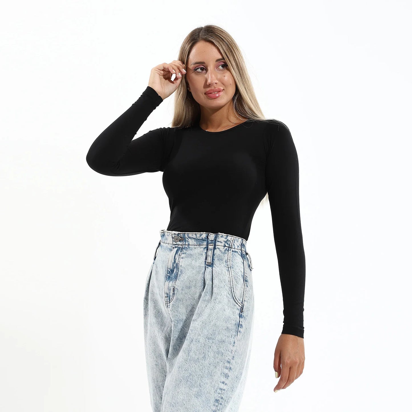 Cottonil® Women Crew Neck Long Sleeves Top