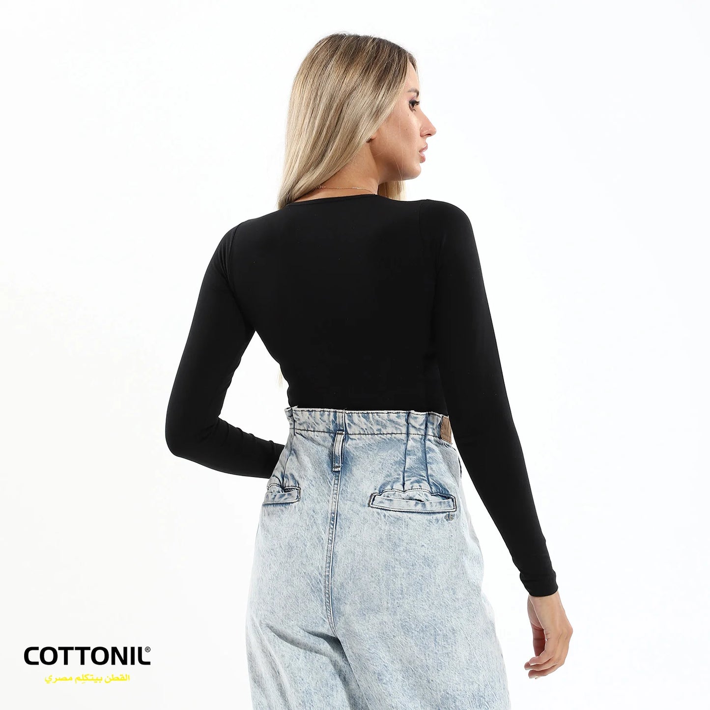 Cottonil® Women Crew Neck Long Sleeves Top