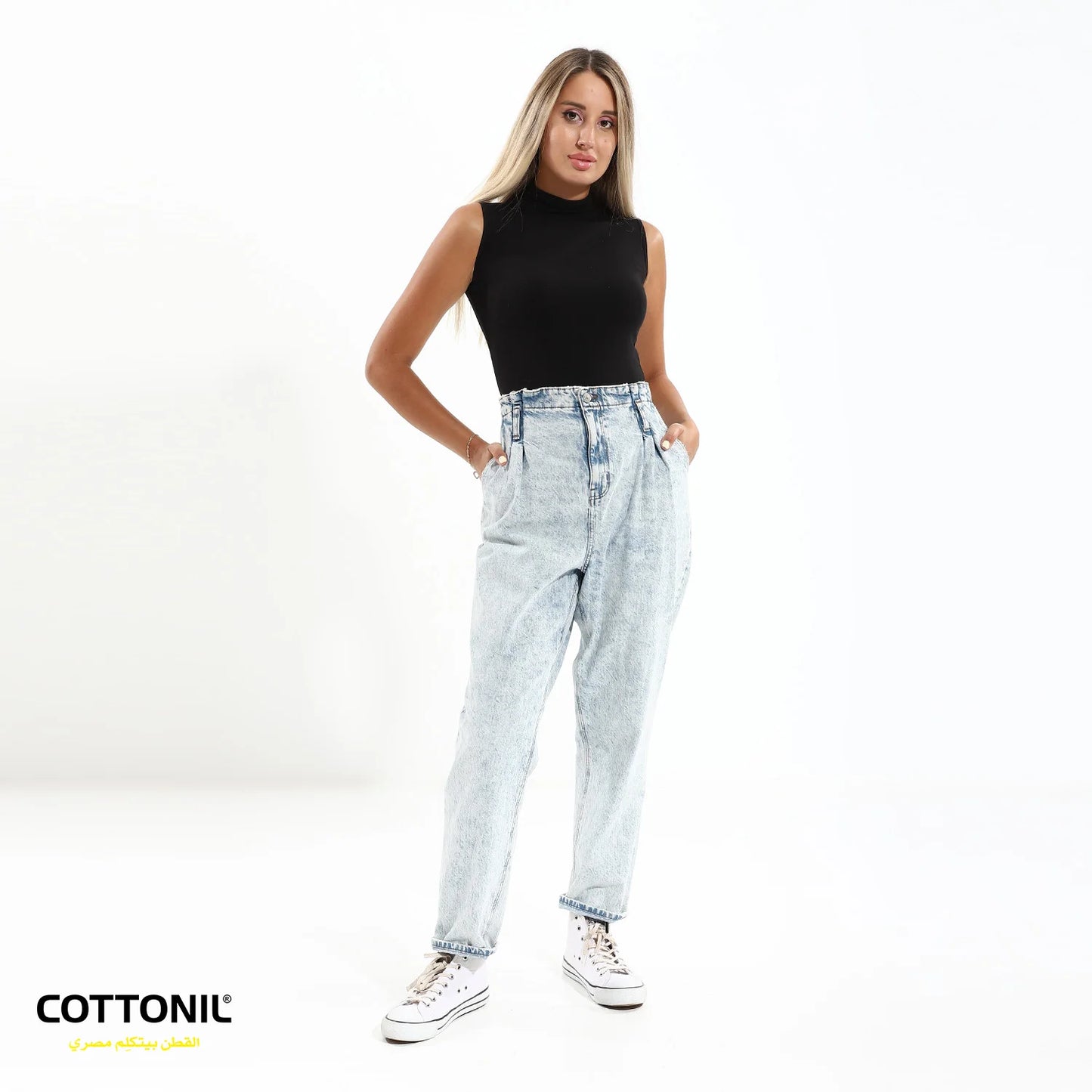 Cottonil® Women High Neck Cut Top