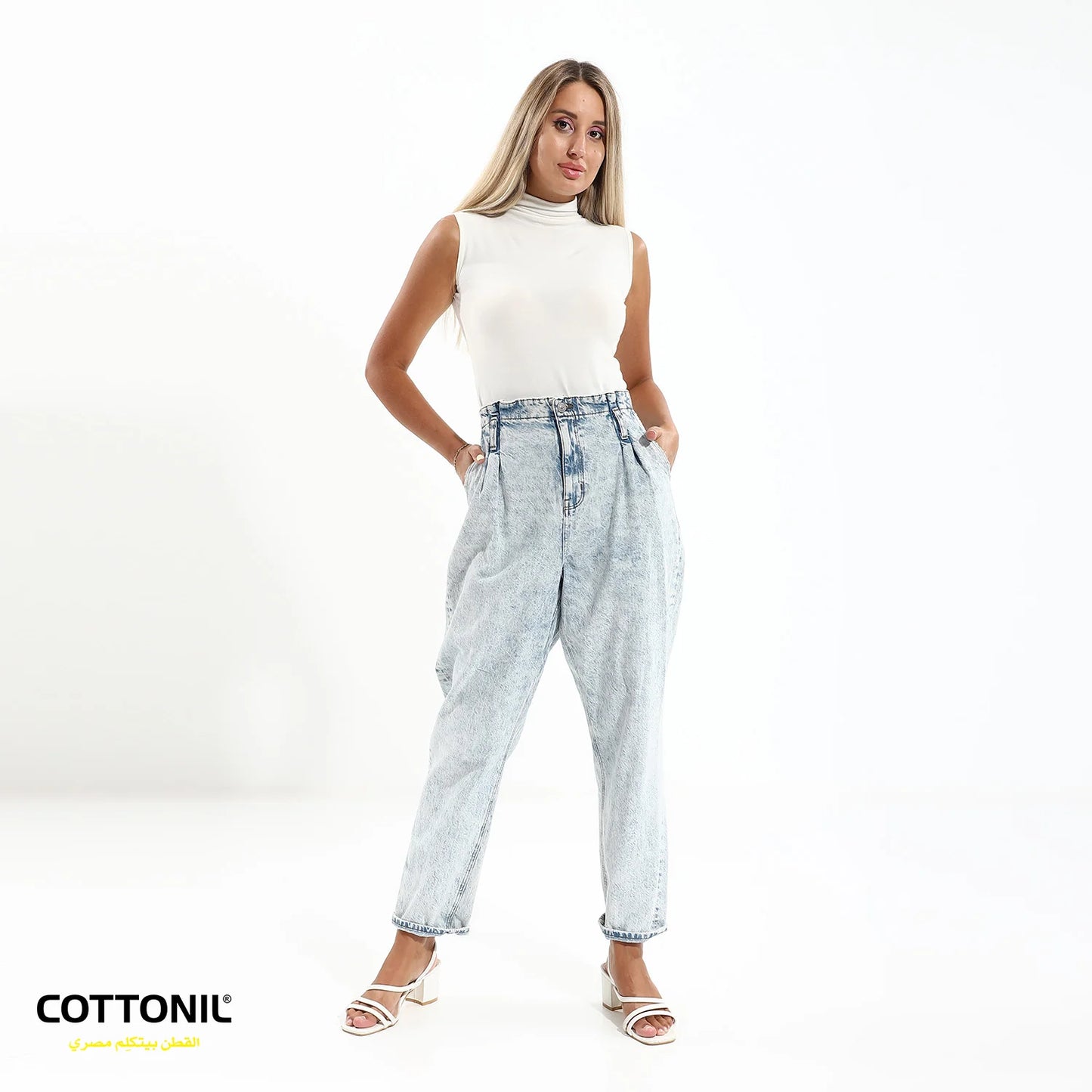 Cottonil® Women High Neck Cut Top