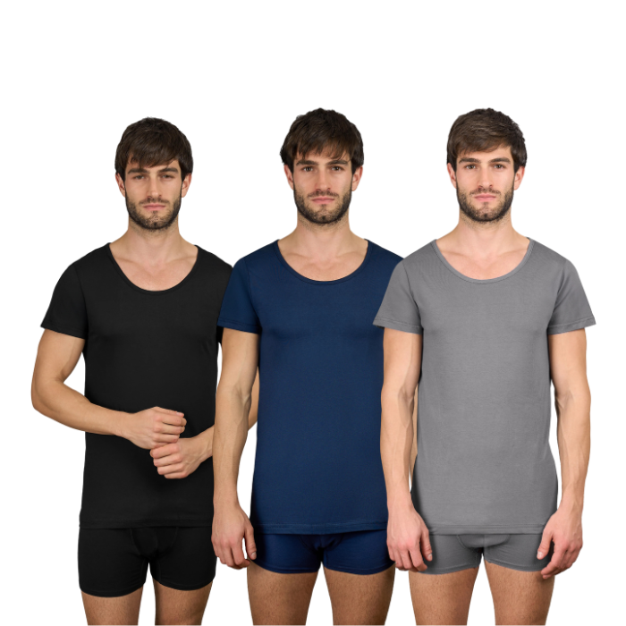 Dice® Men Half Sleeves Colored Undershirt (100% Cotton)