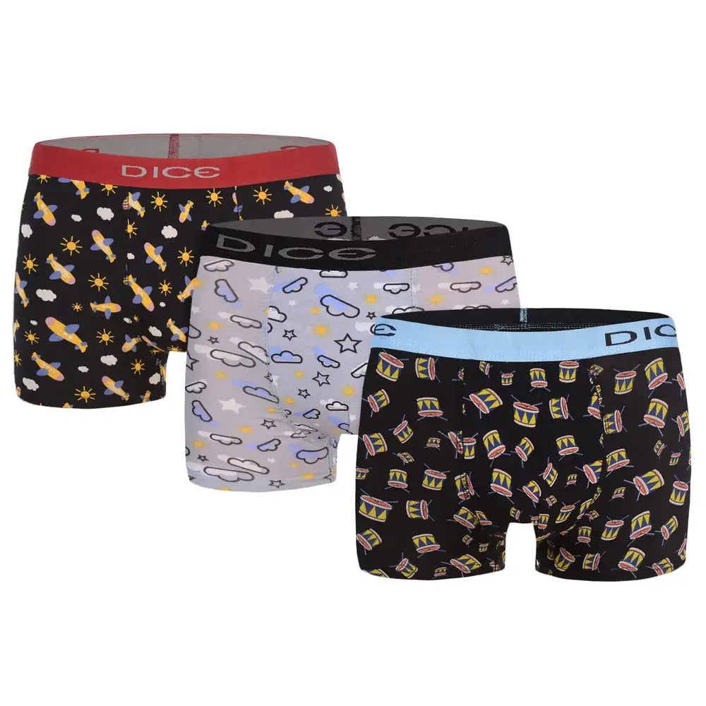 Dice® Boys Underwear Printed Boxers (Pack of 3)